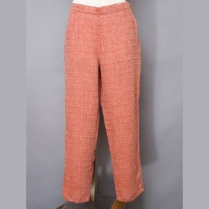 Flax linen pants orange copper NWOT small